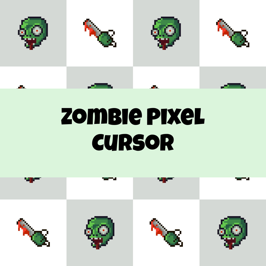 Preview Zombie Pixel cursor custom cursor pack